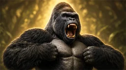 Gorilla in the jungle